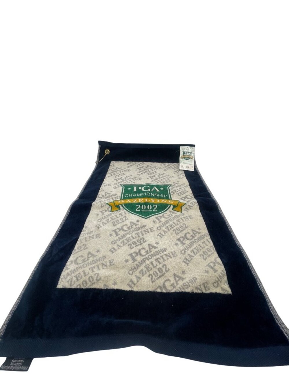 PGA Championship 2002 Hazeltine Golf Towel By Devant - Navy & Beige 25" x 16" - Picture 2 of 8